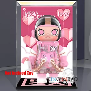 Acrylic Display Box Light Case Fit MEGA Space MOLLY 400% HEARTBEAT Toy - Picture 1 of 5