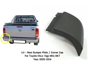 LH Rear Bumper Plate End Corner Cap Toyota Hilux MK6 MK7 VIGO CHAMP 05-15 ABS - Picture 1 of 5