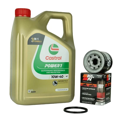 Yamaha Ölwechselset Öl Ölfilter YZF-R1 Castrol Power 1 10w40 RN01 RN04 RN09 RN12