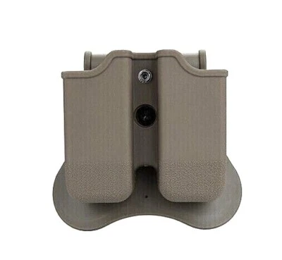 Bolsa/estuche/soporte de cargador doble FDE para Glock 17/19/22/23/26/27/34/35 (9 mm/40) Foto 1 de 4