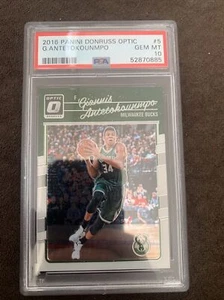 Tarjeta de baloncesto Donruss Optic Giannis Antetokounmpo 2016 #5 PSA 10 gemas cantidad como nueva - Imagen 1 de 1