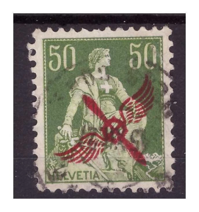 SUIZA 1919 - CORREO AÉREO CENTESIMOS 50 USADO - Imagen 1 de 1