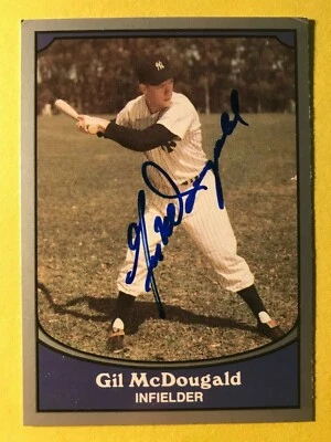 SIGNED GIL McDOUGALD 1990 PACIFIC TRADING CARDS BASEBALL LEGENDS AUTOGRAPH - Image 1 of 3