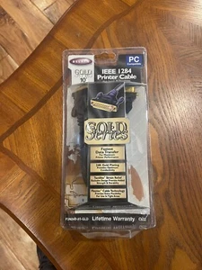 Belkin Gold Series 10' IEEE 1284 Printer Cable 24K Gold Plating Brand NEW Sealed - Picture 1 of 2