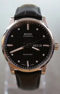MIDO Multifort Day Date Automatik Schweizer Uhr M005430A Edelstahl schwarzes Zifferblatt 42mm - Bild 1 von 12
