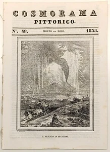 COSMORAMA PITTORICO 1835 ERUZIONE VESUVIO NAPOLI CINTRA CHILLON GINEVRA - Foto 1 di 1
