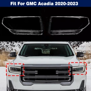 Left & Right Headlamp Headlight Lens Cover+Seal Glue For GMC Acadia 2020-2023 - Imagen 1 de 9