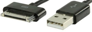 NEW 1 METRE BLACK DATA & CHARGING CABLE FOR IPHONE4 IPOD IPAD IPAD2 & 3RD GEN - Picture 1 of 1
