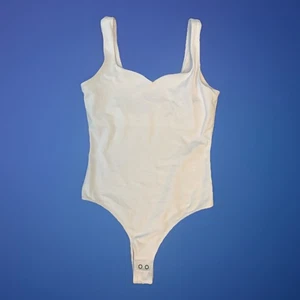 NWT Hollister Soft White Tank Top Wide V Neck Body Suit Women’s Size S Small - Picture 1 of 4