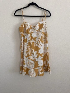 - Women's (Junior's) Floral Print Sleeveless Ruffle Cup Dress-Wild Fable Large - Picture 1 of 8