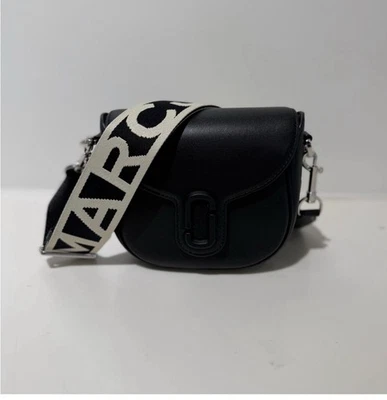 Marc Jacobs The Covered J Marc Saddle Bag Black Leather Crossbody $375 - Image 1 of 4