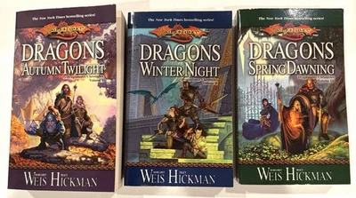 Dragonlance Chronicles Trilogy by Weis & Hickman Vol. 1-3 Complete Paperback Lot - image 1 of 4
