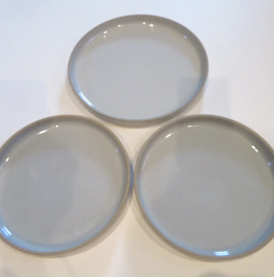 Hasami Porcelain Japan Lot of 3 Salad Plates in Glossy Gray 7 3/8" & 8 5/8" - Image 1 of 4