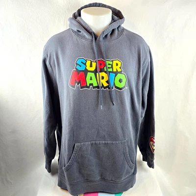 Sudadera con Capucha Super Mario Para Hombre 3XL Gris Pullover Sudadera Nintendo Gráfico Jugador Foto 1 de 4