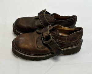 VTG Dr. Martens Monk Strap Platform Shoes Mens US 10 Brown Hippy/Boho/Grudge 🤎 - Picture 1 of 10