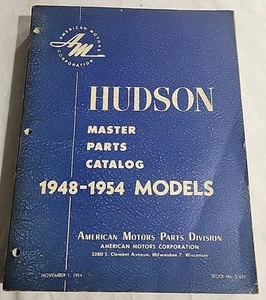 Hudson Master Parts Catalog 1948 - 1954 Models AMC 568 Pages S-625 Plates Pics - Picture 1 of 9