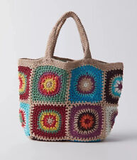 Urban Outfitters HANDMADE Granny Squares Daisy Crochet Mini Tote Bag NWOT $49