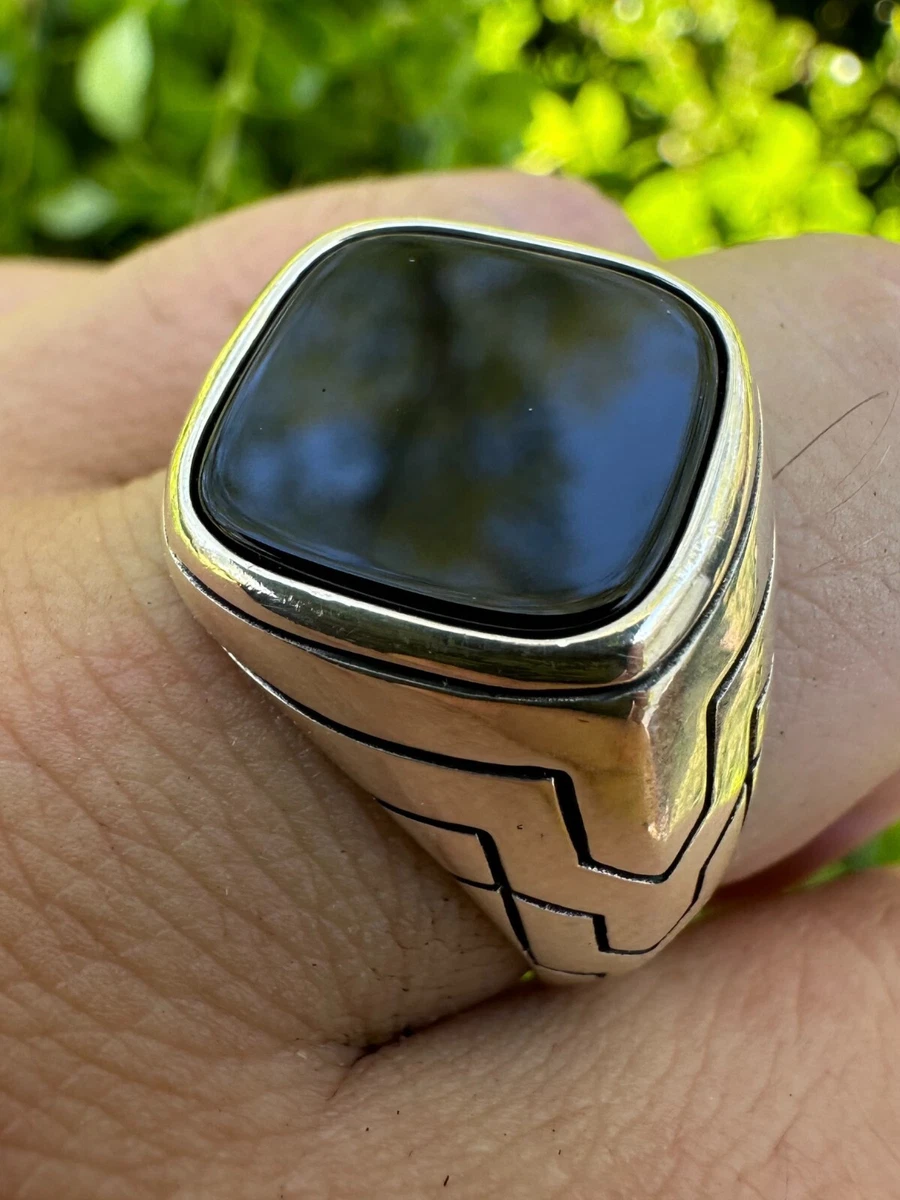 Onyx Anillos De Oro De Acero Inoxidable Para Hombres - EBay