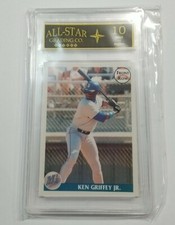 Ken Griffey Jr 1991 Front Row Charter Member #9 BLANK BACK ERROR ASG 10 Mint