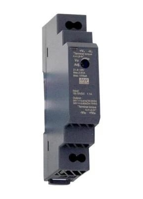 Isolated DIN Rail Mount DC/DC Converter, 5V, 3A, 15W - DDR-15G-5 - Image 1 of 2