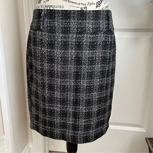 Heart Soul Y2K Plaid Textured Straight Skirt Black White Sz 5 - Picture 1 of 11