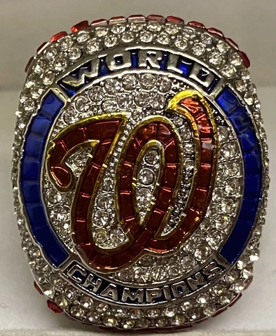 2019 WASHINGTON NATIONALS WORLD CHAMPIONSHIP "STRASBURG" CUSTOM FAN RING--*RARE* Cover