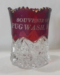 Soporte de palillo de dientes transparente y rubí flash recuerdo Pugwash Nueva Escocia - Imagen 1 de 7