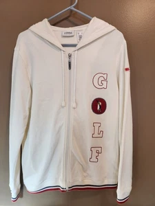 Giacca donna Liz Golf by Liz Claiborne avorio manica lunga con cappuccio taglia small - Foto 1 di 6