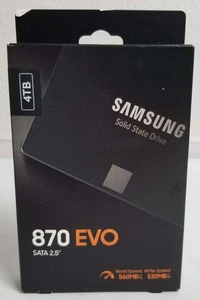 Samsung 870 EVO 4TB 6Gbps SATA 2.5 Inch Internal SSD-MZ-77E4T0B/AM - Afbeelding 1 van 5