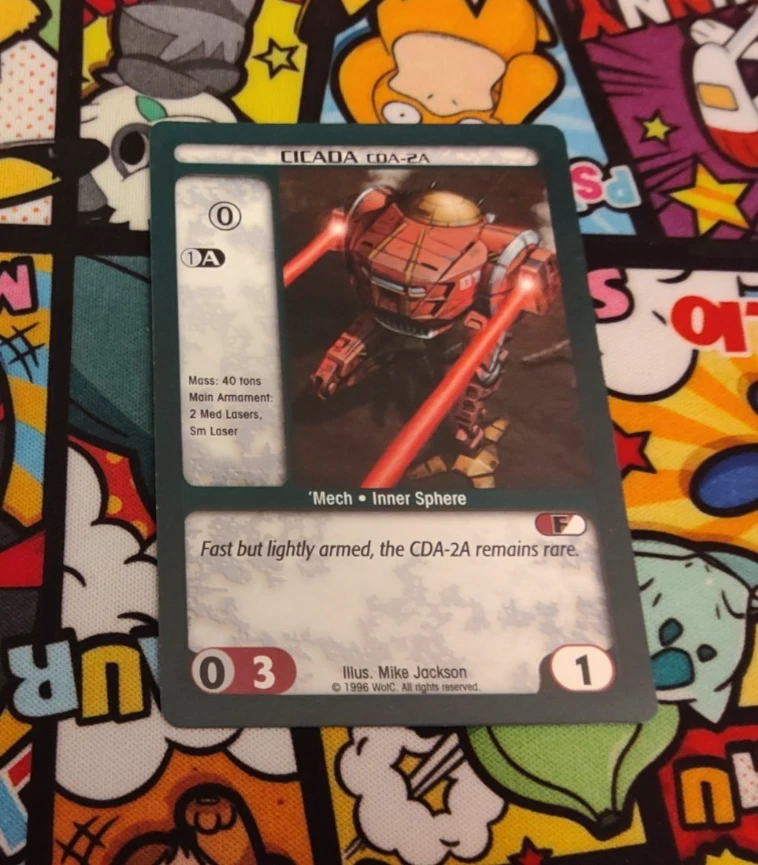 Battletech CCG TCG: Cicada (CDA-2A) - blue border - Image 1 of 1