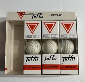 TUFFI Dunlop Caja de Golf Sólida 9 Pelotas De Colección Rara Nueva de Lote Antiguo - Imagen 1 de 3