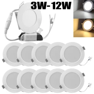 LED Panel Einbaustrahler Einbau Leuchte Rund Deckenleuchte Spot Flach Slim 230V - Bild 1 von 21