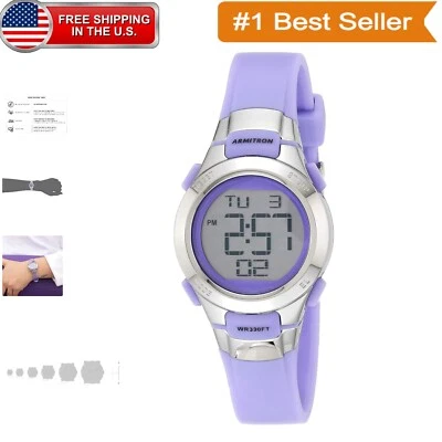 Reloj Deportivo Digital Tono Púrpura y Plateado con Retroiluminación - 100m Impermeable Foto 1 de 4