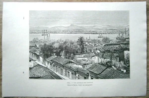 1891 Reclus print SANTIAGO DE CUBA, #59 - Picture 1 of 1