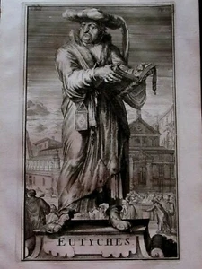 EAU-FORTE Eutychès ou Eutukhès  Gravure 1701 par Romeyn de Hooghe - Picture 1 of 5