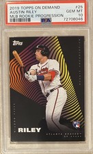 2019 Topps On Demand Progression /1576 Austin Riley #25 PSA 10 GEM MT Rookie RC