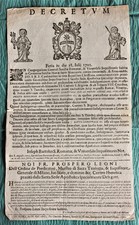 DECRETO DELLA SANTA INQUISIZIONE - ANNULLAMENTO DI INDULGENZE ILLEGITTIME  1703