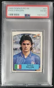 Paolo Maldini 1988 Panini Euro '88 #87 PSA 4 - Bild 1 von 2