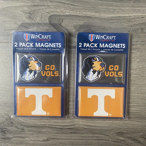 LOT OF 2- NCAA TN VOLS [SEC] 2"×3" Magnets [2 Magnets in Pack] New WINCRAFT Cover
