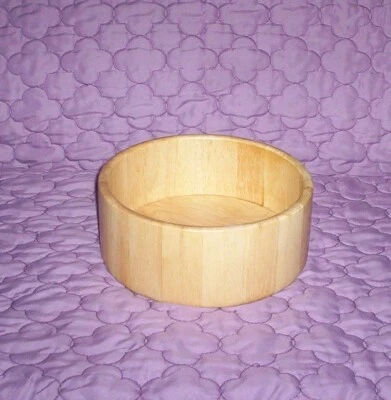 MARKET PLACE Beige Large Bamboo 10” Salad Bowl Handicraft in Thailand - Image 1 of 4