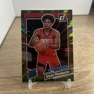 2023-24 Donruss #206 Amen Thompson Green Laser Holo RC - Picture 1 of 2
