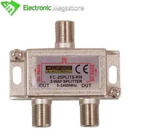 20 PARTITORI SPLITTER F SATELLITARE 2 USCITE SATELLITE DECODER SKY SAT - Foto 1 di 1