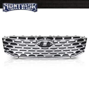 Fit For 2021-2023 Hyundai Santa Fe Front Bumper Upper Grille Grill Black Chrome - Picture 1 of 12