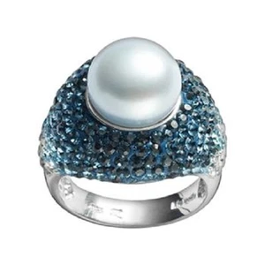 Neu $ 400 Einzelhandel Sterling Honora blaue Perle 11 mm Ombre Ring Größe 7 A Stunner! - Bild 1 von 1