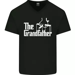 The Grandfather Grandad Grandparents Day Mens V-Neck Cotton T-Shirt - Picture 1 of 37