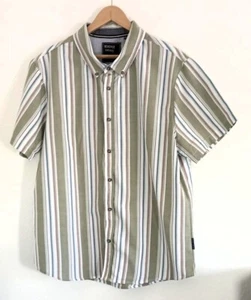 Camicia manica corta con bottoni a righe multicolore Reverse Threads taglia 2XL - Foto 1 di 7