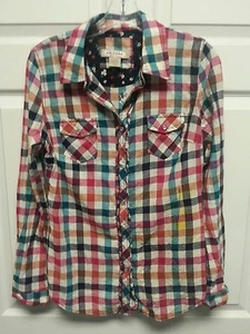 Top vintage de mujer ARIZONA talla M 2 bolsillos con volantes a presión frontal grunge - Imagen 1 de 12