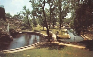 Postal de Big Spring Park Huntsville Alabama vista aérea 1953 - Imagen 1 de 2