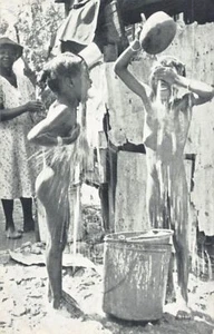 Trinidad - Black children bathing - Publ. Wilson & Johnstone - Picture 1 of 2