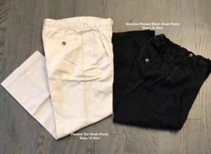Pleated Casual Pants Unbranded Tan NEW Sonoma Black EXC COND Bundle Boys 10S - Picture 1 of 1